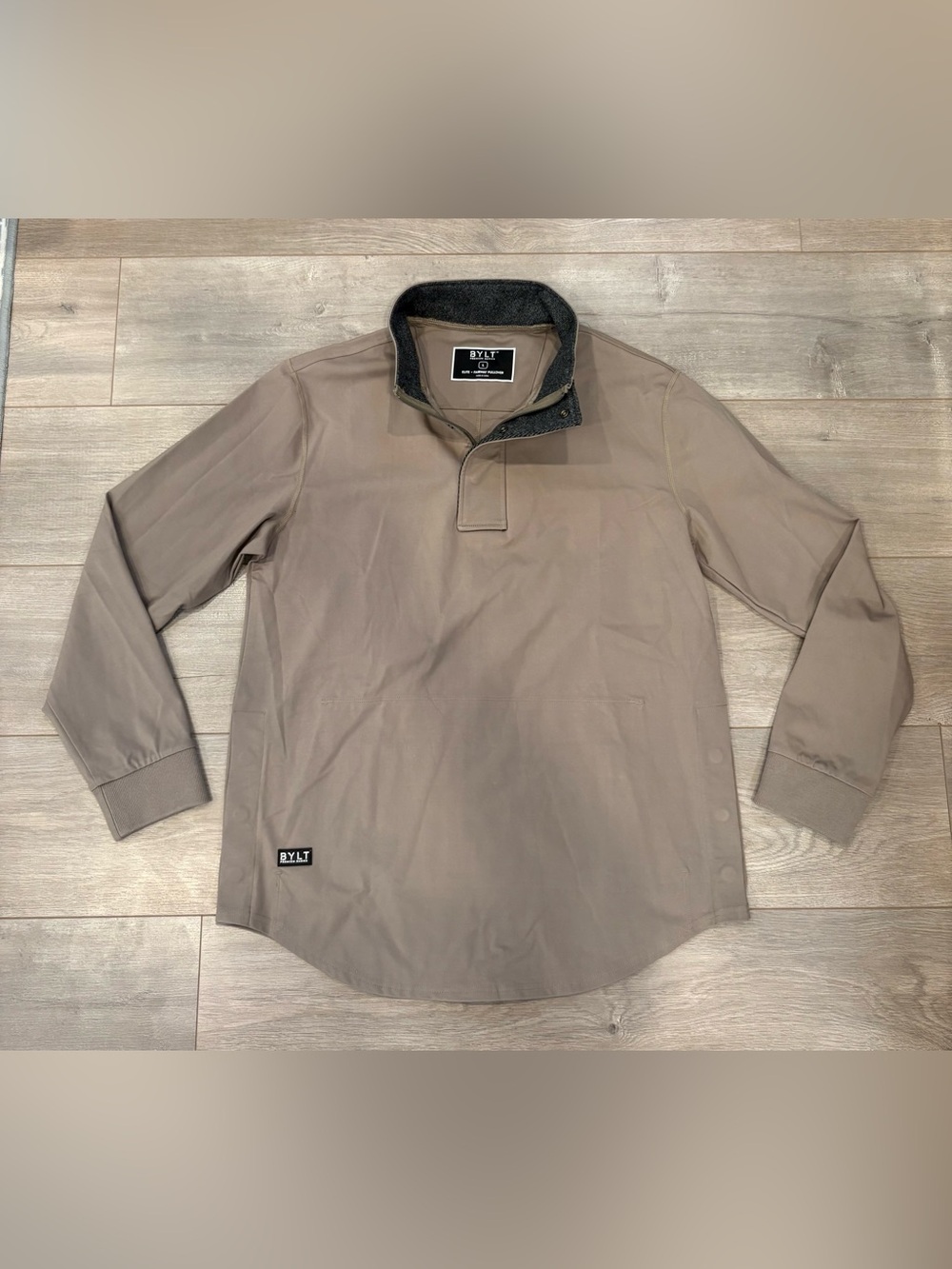 BYLT Pullover Mens L  Beige Elite + Fairway 1/4 Zip Golf Performance Top